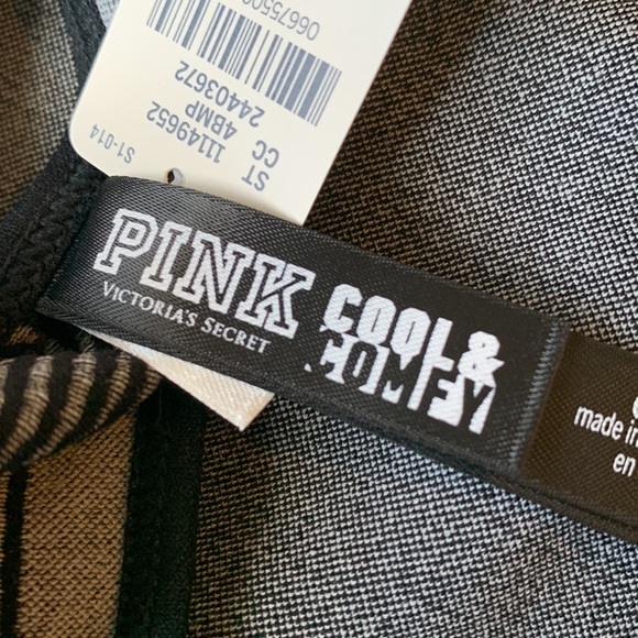 Victoria’s Secret PINK Black & Grey Unlined Sports Bra NWT - Picture 6 of 8
